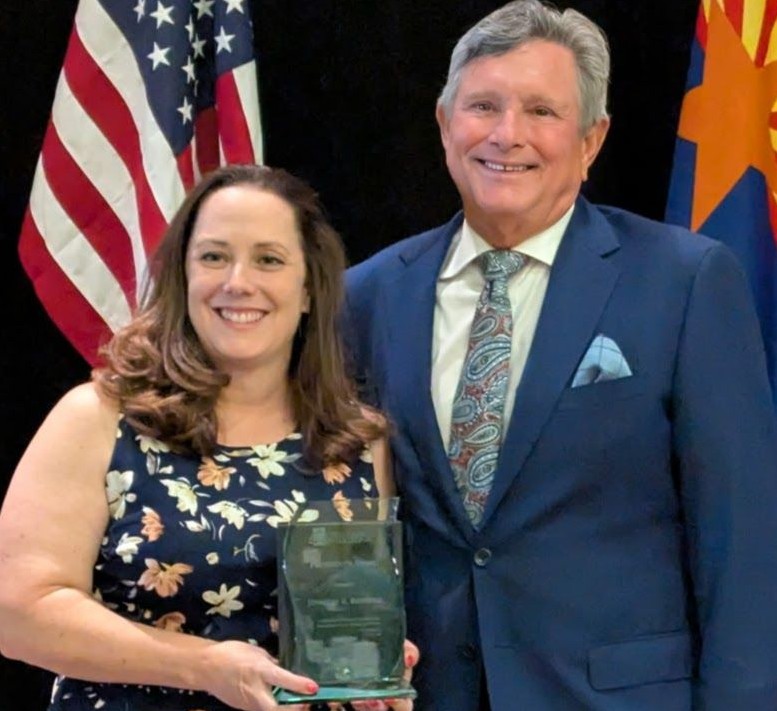 Jennifer Rebholz receiving the State Bar of Arizona President's Award, June 2025